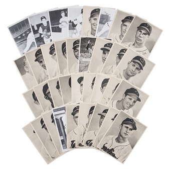 Lot of (91) Vintage Cleveland Indians Facsimile Signature Postcards & Photos With 28 Signed Postcards (Beckett PreCert)